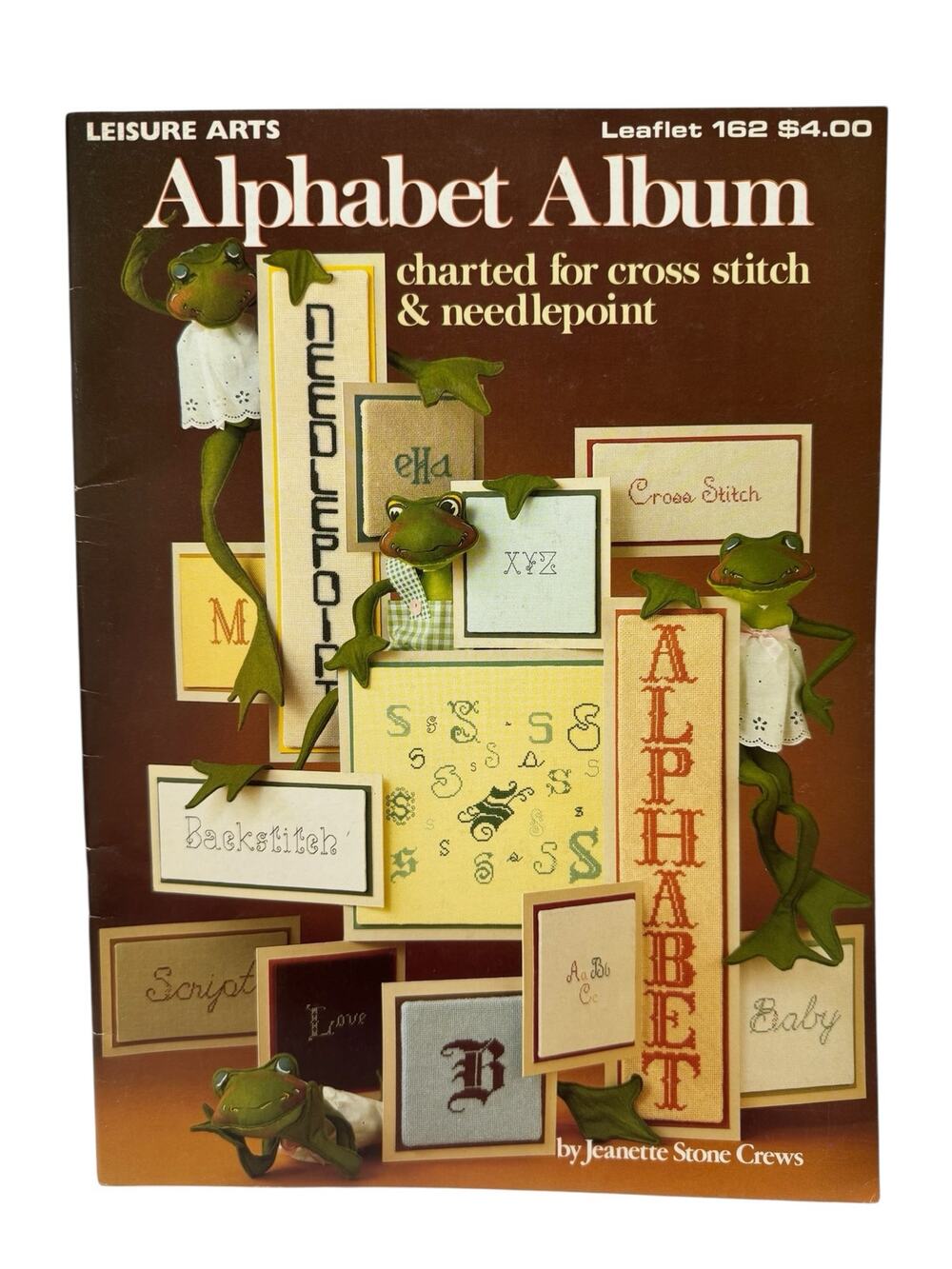 Vintage Alphabet Album Cross Stitch Needlepoint Patterns 1979 Leisure Arts #162